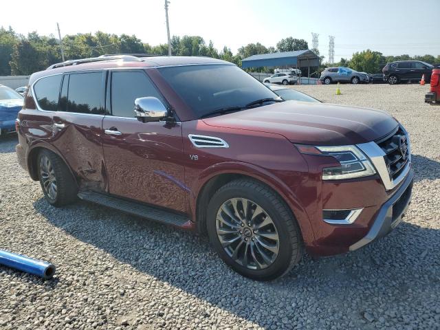 JN8AY2DA2M9370061 - 2021 NISSAN ARMADA PLATINUM MAROON photo 4
