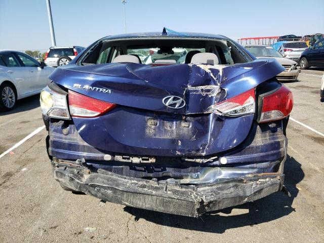 5NPDH4AE8DH307128 - 2013 HYUNDAI ELANTRA GLS BLUE photo 6