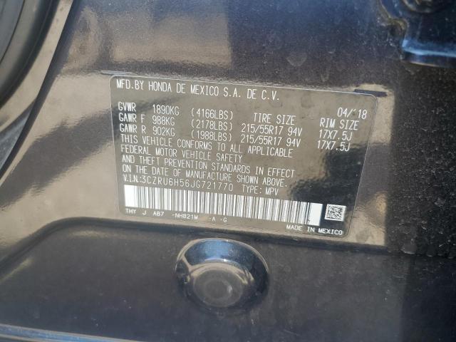 3CZRU6H56JG721770 - 2018 HONDA HR-V EX GRAY photo 13