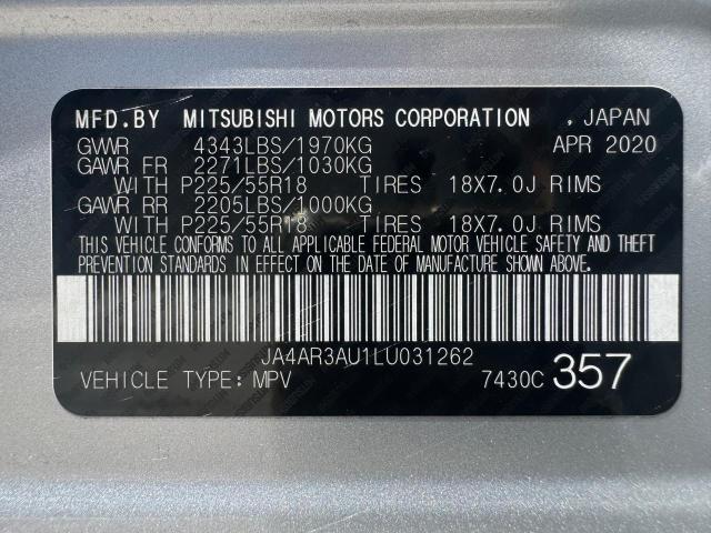 JA4AR3AU1LU031262 - 2020 MITSUBISHI OUTLANDER SPORT ES Сріблястий фото 15