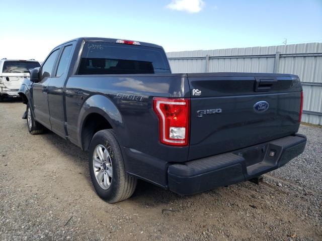 1FTEX1CPXHFA64474 - 2017 FORD F150 SUPER CAB GRAY photo 3