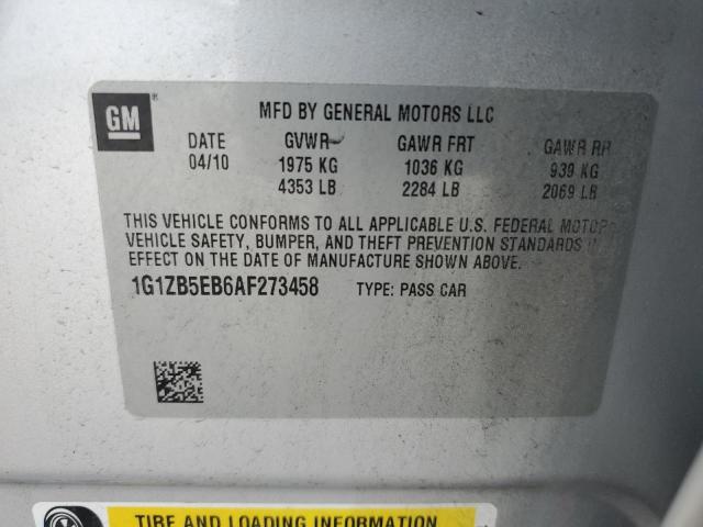 1G1ZB5EB6AF273458 - 2010 CHEVROLET MALIBU LS Күміс фото 13