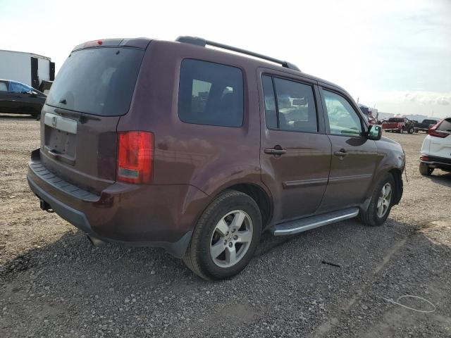 5FNYF3H63BB037902 - 2011 HONDA PILOT EXL MAROON photo 3