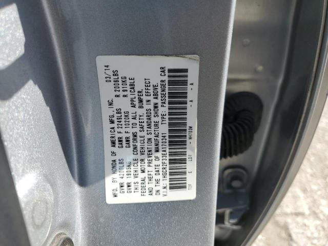 1HGCR2F33EA170341 - 2014 HONDA ACCORD LX SILVER photo 12