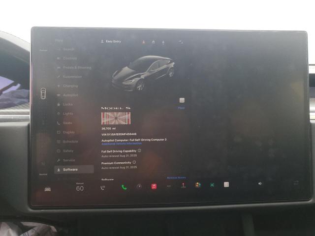 5YJSA1E65MF456446 - 2021 TESLA MODEL S Weiß Foto 9