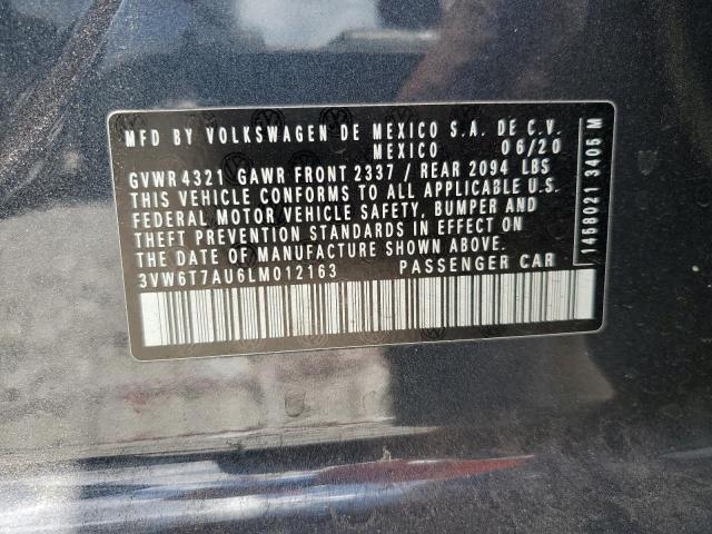 3VW6T7AU6LM012163 - 2020 VOLKSWAGEN GTI S ნაცრისფერი ფოტო 12