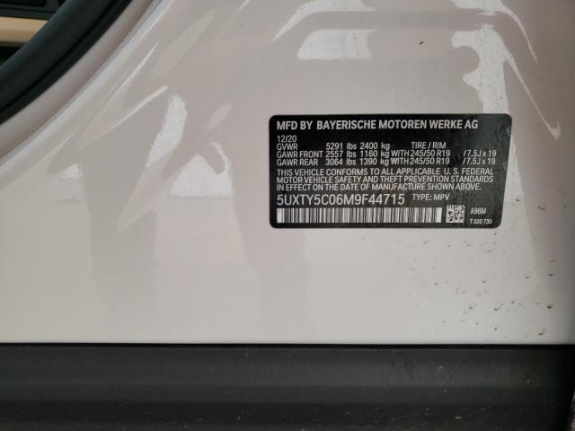 5UXTY5C06M9F44715 - 2021 BMW X3 XDRIVE30I WHITE photo 13