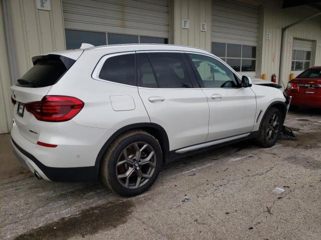 5UXTY5C06M9F44715 - 2021 BMW X3 XDRIVE30I WHITE photo 3