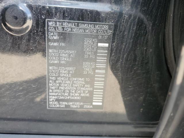 KNMAT2MV2HP543690 - 2017 NISSAN ROGUE S BLACK photo 13