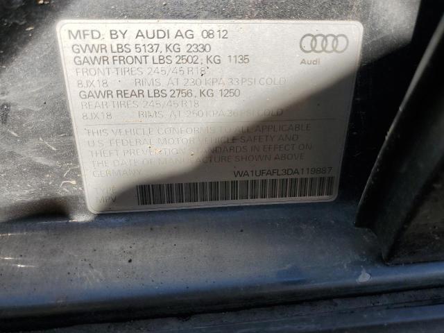 WA1UFAFL3DA119887 - 2013 AUDI A4 ALLROAD PREMIUM PLUS GRAY photo 12