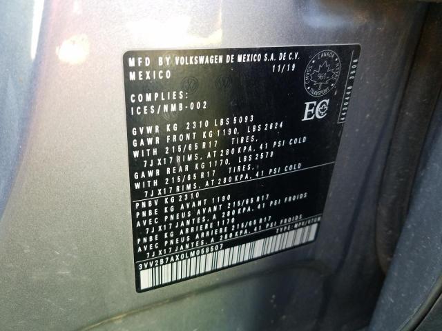 3VV2B7AX0LM058507 - 2020 VOLKSWAGEN TIGUAN SE 灰色 照片 13