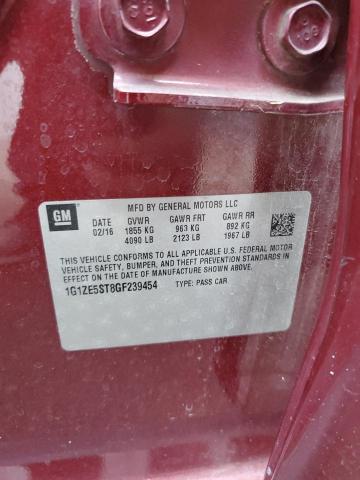 1G1ZE5ST8GF239454 - 2016 CHEVROLET MALIBU LT BURGUNDY photo 12