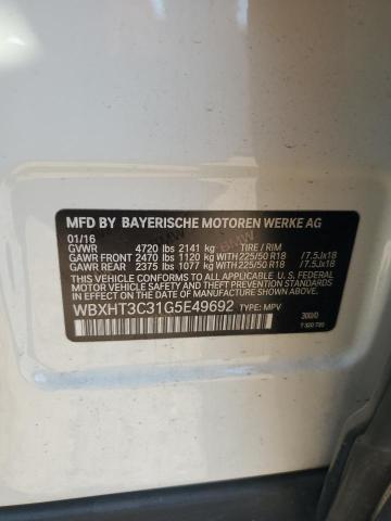 WBXHT3C31G5E49692 - 2016 BMW X1 XDRIVE28I WHITE photo 12