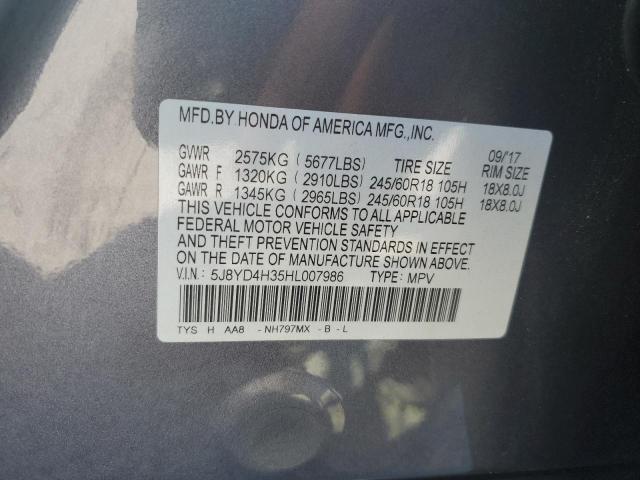 5J8YD4H35HL007986 - 2017 ACURA MDX GRAY photo 13