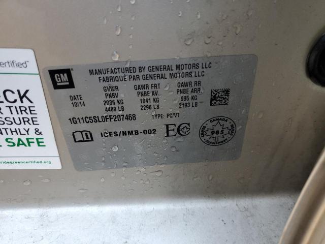 1G11C5SL0FF207468 - 2015 CHEVROLET MALIBU 1LT BEIGE photo 13