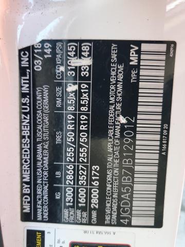 4JGDA5JB7JB129012 - 2018 MERCEDES-BENZ GLE 350 Biały zdjęcie 14