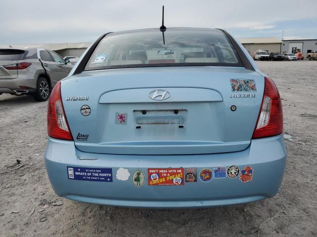 KMHCN46C69U298076 - 2009 HYUNDAI ACCENT GLS BLUE photo 6