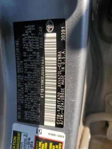 4T1B11HK0JU097689 - 2018 TOYOTA CAMRY L SILVER photo 12