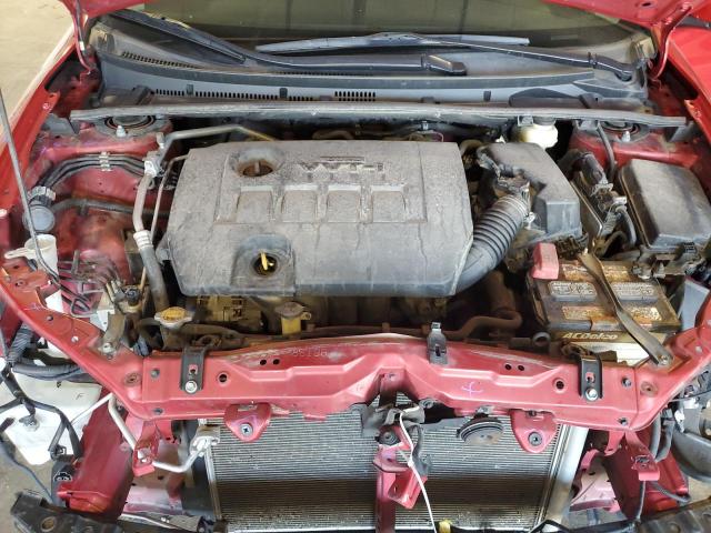 2T1BURHE8FC405460 - 2015 TOYOTA COROLLA L წითელი ფოტო 11