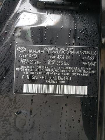 5NPEH4J20MH064201 - 2021 HYUNDAI SONATA LIMITED BLACK photo 12