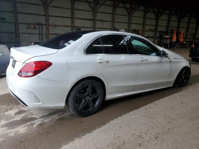 55SWF4KB2GU177335 - 2016 MERCEDES-BENZ C 300 4MATIC WHITE photo 3