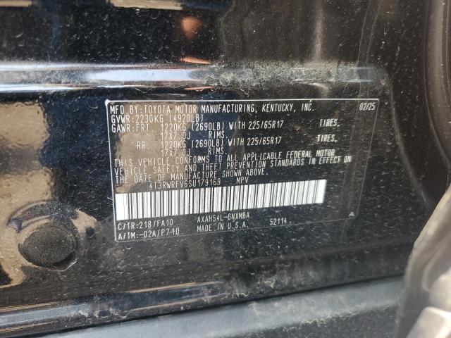 4T3RWRFV6SU179169 - 2025 TOYOTA RAV4 XLE BLACK photo 12