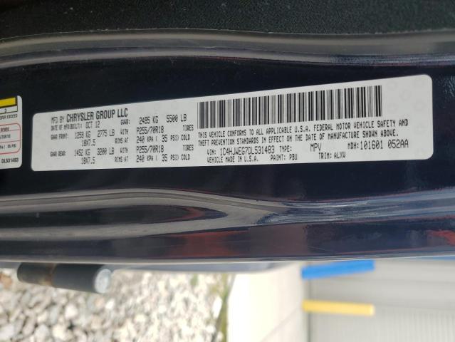 1C4HJWEG7DL531483 - 2013 JEEP WRANGLER U SAHARA ლურჯი ფოტო 13