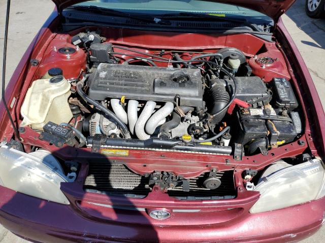 2T1BR12E3YC286909 - 2000 TOYOTA COROLLA VE RED photo 11