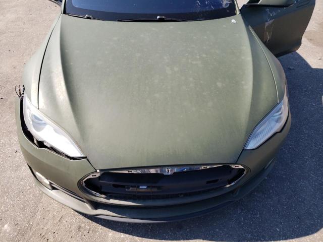 5YJSA1CGXDFP12141 - 2013 TESLA MODEL S Կանաչ լուսանկար 11