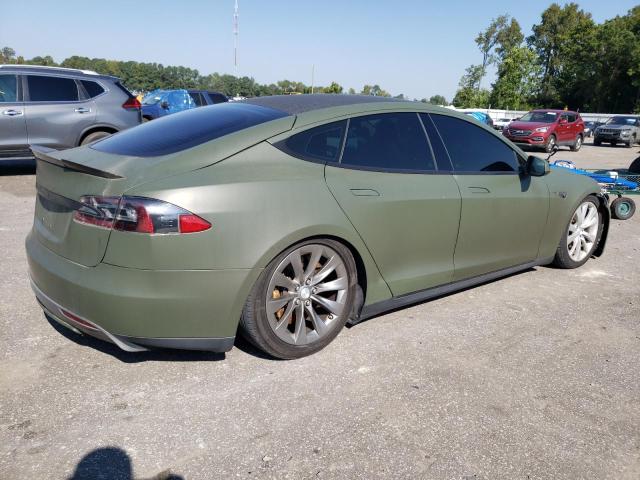 5YJSA1CGXDFP12141 - 2013 TESLA MODEL S Կանաչ լուսանկար 3