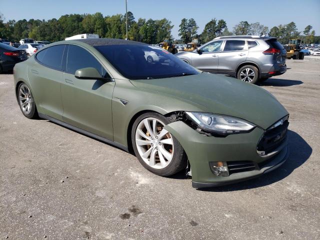 5YJSA1CGXDFP12141 - 2013 TESLA MODEL S Կանաչ լուսանկար 4