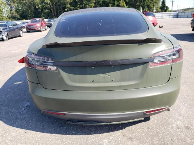 5YJSA1CGXDFP12141 - 2013 TESLA MODEL S Կանաչ լուսանկար 6