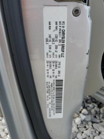 2C4RC1BG3CR327761 - 2012 CHRYSLER TOWN & COU TOURING SILVER photo 13