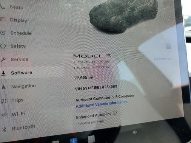 5YJ3E1EB7JF134599 - 2018 TESLA MODEL 3 黑色 照片 9