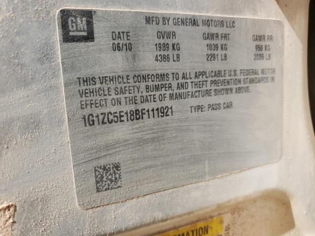 1G1ZC5E18BF111921 - 2011 CHEVROLET MALIBU 1LT 银色 照片 13