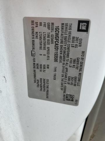 1GCWGFCA2D1193586 - 2013 CHEVROLET EXPRESS G2 WHITE photo 12