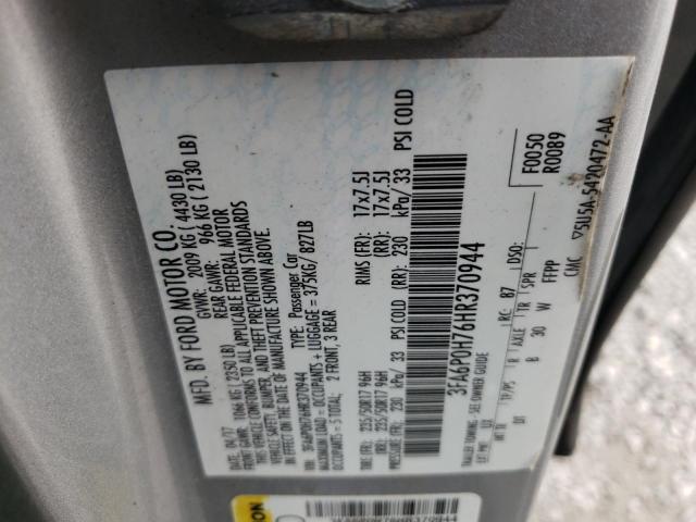 3FA6P0H76HR370944 - 2017 FORD FUSION SE SILVER photo 12