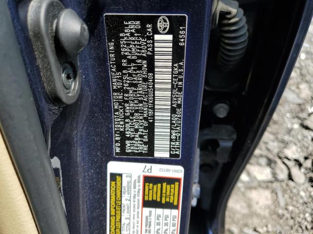 4T1BF1FK6GU540408 - 2016 TOYOTA CAMRY LE Blau Foto 12