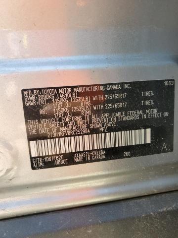 2T3H1RFV8RC252984 - 2024 TOYOTA RAV4 LE SILVER photo 14