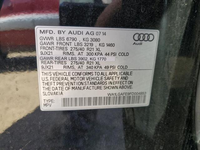 WA1LGAFE9FD004853 - 2015 AUDI Q7 PREMIUM PLUS BLACK photo 13