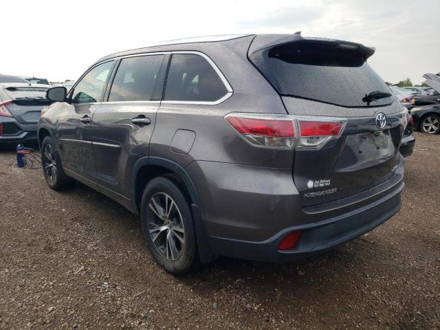 5TDJKRFH2GS502628 - 2016 TOYOTA HIGHLANDER XLE GRAY photo 2