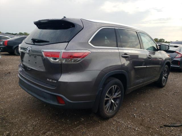 5TDJKRFH2GS502628 - 2016 TOYOTA HIGHLANDER XLE GRAY photo 3