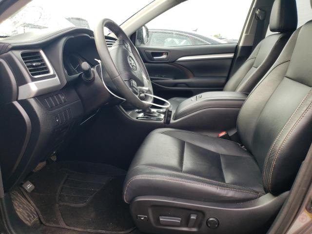 5TDJKRFH2GS502628 - 2016 TOYOTA HIGHLANDER XLE GRAY photo 7