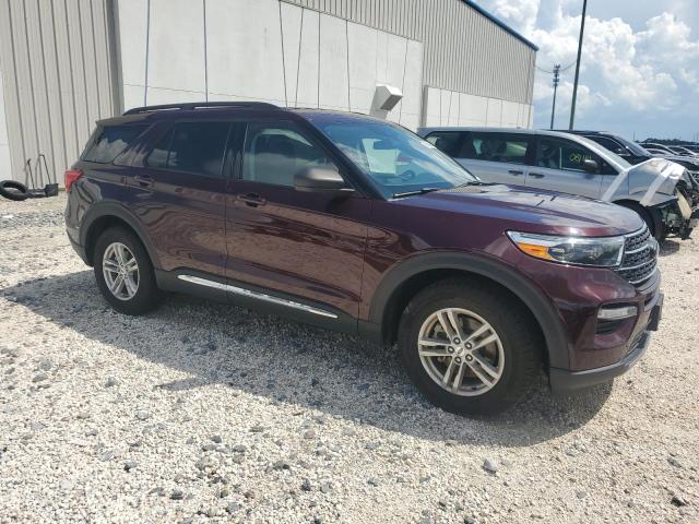 1FMSK7DH1NGA46300 - 2022 FORD EXPLORER XLT BURGUNDY photo 4