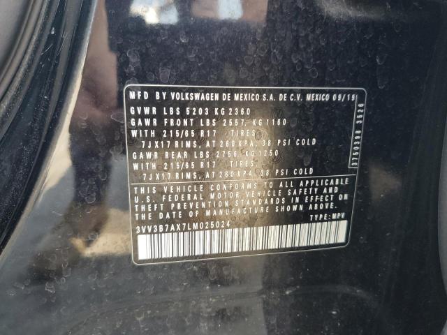 3VV3B7AX7LM025024 - 2020 VOLKSWAGEN TIGUAN SE BLACK photo 13