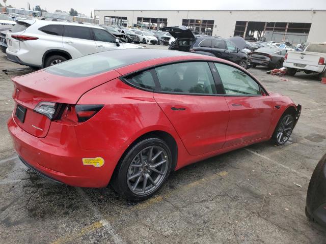 5YJ3E1EB0NF193791 - 2022 TESLA MODEL 3 წითელი ფოტო 3