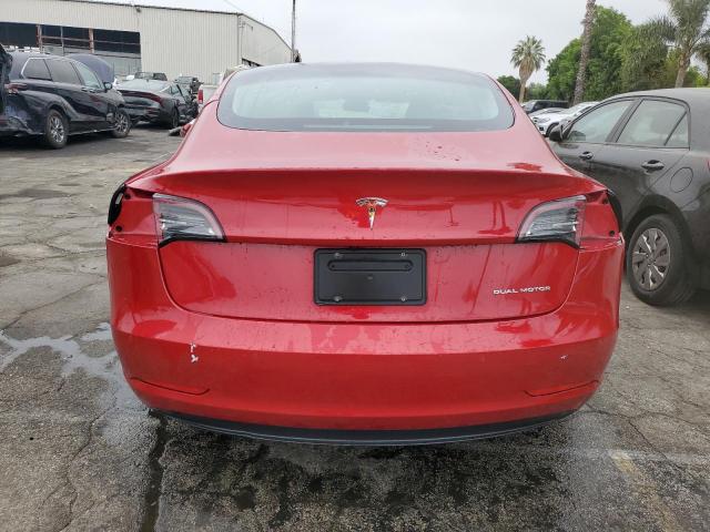 5YJ3E1EB0NF193791 - 2022 TESLA MODEL 3 წითელი ფოტო 6