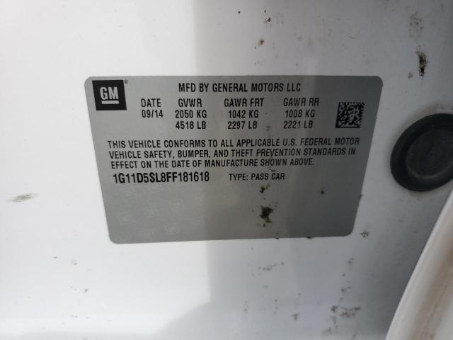 1G11D5SL8FF181618 - 2015 CHEVROLET MALIBU 2LT WHITE photo 12