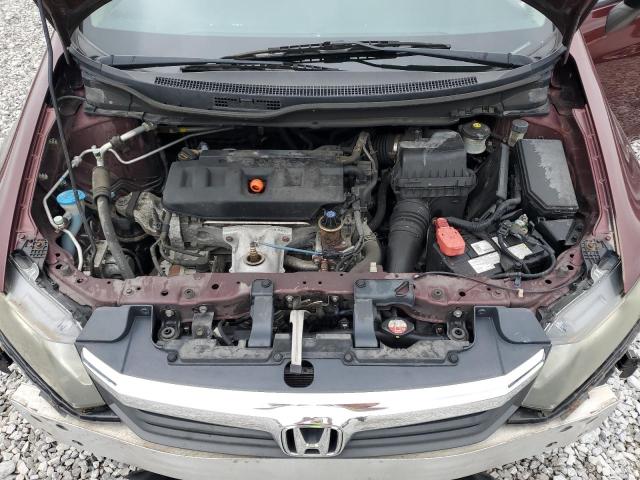 19XFB2E55CE035360 - 2012 HONDA CIVIC LX BURGUNDY photo 11