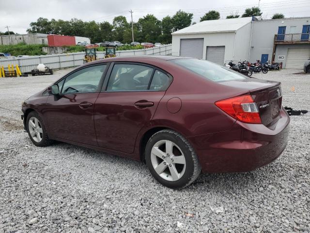 19XFB2E55CE035360 - 2012 HONDA CIVIC LX BURGUNDY photo 2